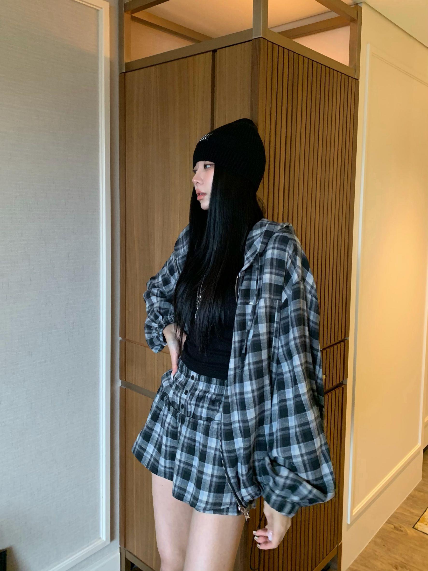 小屁簾外罩絨感褲裙